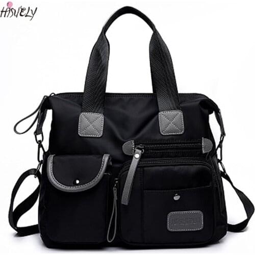 HISUELY Waterproof Oxford Tote Bag Nylon Shoulder Mummy Bag Large Capacity Women Shopping Bag Bolsa Bags for Women 2021 HOT Sale