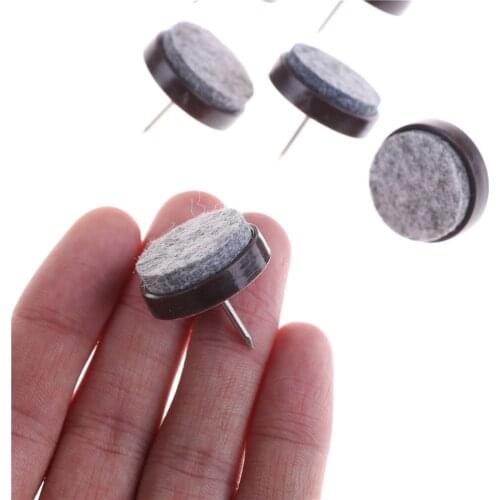 8pcs 24mm Table Chair Feet Legs Glides Skid Tile Felt Pad Floor Nail Protector