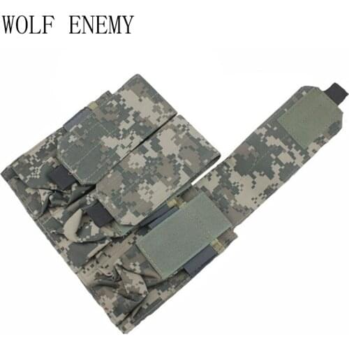 High Quality Tactical Airsoft Molle Triple M4 Magazine Pouch OD BK TAN ACU Digital Woodland Camo