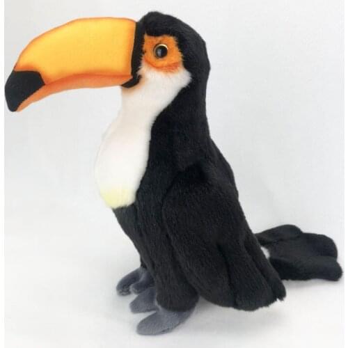 [Funny] Zoo 45cm Simulation Lifelike Toucan Plush Toys Soft Toco bird Stuffed Animals doll Birthday Christmas Gifts For Kids