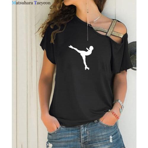 Fashion Women T Shirt Roller Skate T-Shirt Skater Skateboarding Roller Skates Short Sleeve Tee Tops Big Size S-5xl Clothes
