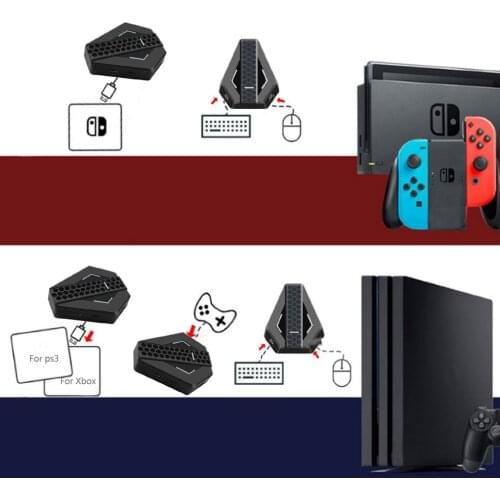 10 pcs Keyboard and Mouse Converter for PS4 / XBOX ONE / Switch Console Support Voice Chat for Fortnitee / PUBG / Service Call