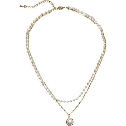 10pcs/lot fashion jewelry accessories gold metal pearl chain necklace