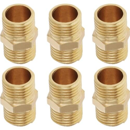 MroMax 2/4/6PCS Straight Male Threaded Joint Thread Specification G1/8/G1/4/G3/8/G1/2 Suit Pipe 1/2/3/4 Points Length 21/31mm