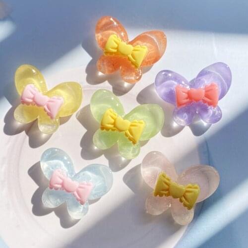 20Pcs Cute Resin Mixed Butterfly Style Flat Back Cabochons Scrapbooking DIY Jewelry Craft Decoration Accessories H07