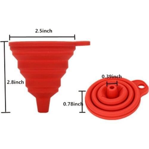 30pcs Car Auto Engine Funnel Gasoline Oil Fuel Petrol Diesel Liquid Washer Fluid Change Fill Transfer Collapsible Silicone