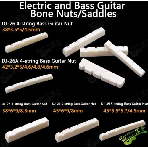 1pc Electric guitar bass real ox bone solid bone harp pillow string pillow bridge electric guitar accessories cow bone pillow re