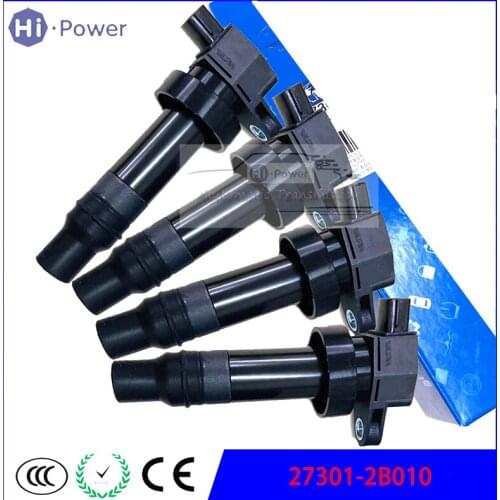 4PCS 27301-2B010 Ignition Coil For Hyundai Accent I20 for I30 Elantra KIA Rio Soul 1.6L Cerato Ceed 273012B010