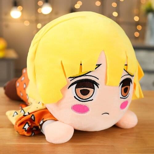 40cm Demon Slayer: Kimetsu No Yaiba Agatsuma Zenitsu Kamado Tanjirou Soft Plush Pillow Doll