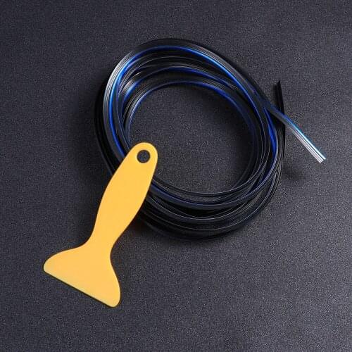 Car Styling 196.8inch 5M Car Interior Mouldings Decorative Filler Strip AUTO Seal Trim Strip (Electroplating Red)