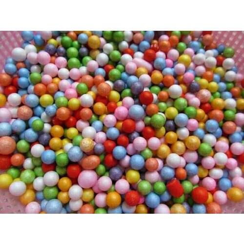 7-9mm color foam filled particles foam balls Styrofoam particles Early childhood toys handmade material
