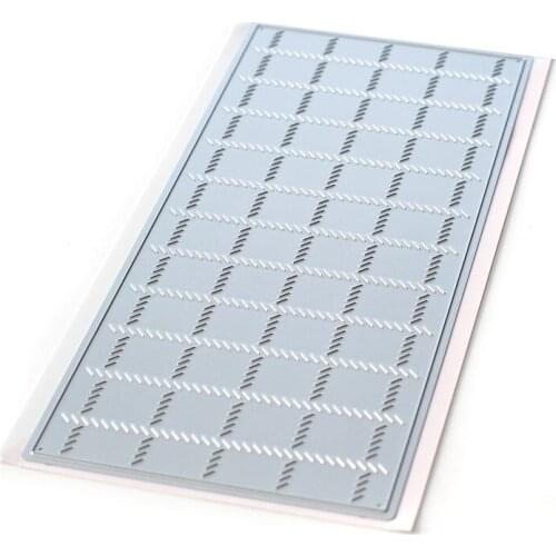 Diagonal Stitched Plaid frame Metal Cutting Dies Stencils Craft Die Cut Mold for DIY Scrapbooking Album Paper Card Embossing