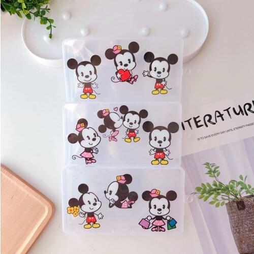 Disney Mickey Mouse Lilo Stitch Anime Cartoon Figure Toys Mickey Stitch Face Mask Storage Box Mask Container for Children Kids