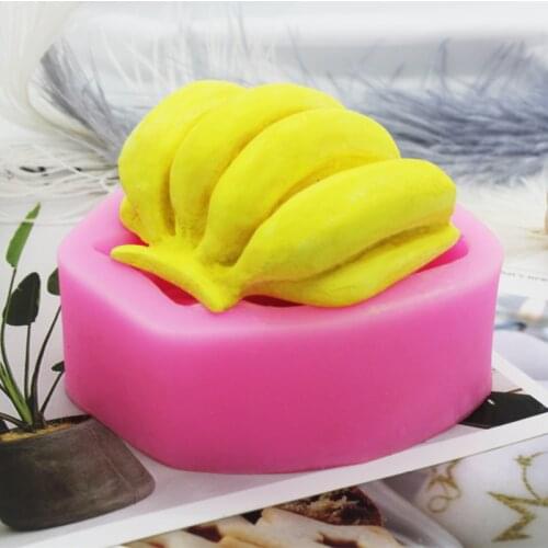 Silicone mold fruit banana baking cake decoration dilating plaster aromatherapy Place Piece Candle Handmade soap C1391