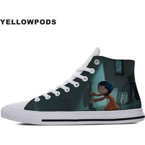 Customized Mens Casual Shoes Handiness Cartoon Cute Funny For Men Coraline The Secret Door Cute Cartoon Custom Sneakers White