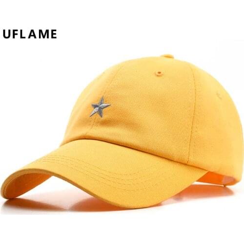 Hat embroidered five pointed star cotton curved brim baseball cap mens and womens fashion outdoor leisure popular star cap