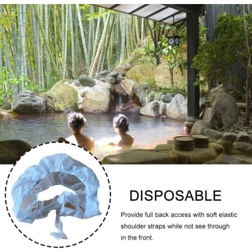 Null 50Pcs/Set Women Non-Woven Disposable Bandeau Bra Strapless Lace-Up Tie Back Strap Bralette Underwear Top Brassieres for