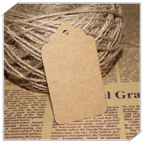 100Pcs 9x4.5cm Brown Blank Kraft Bookmark Paper Tags Wedding Party Gift Tags DIY Label wedding christmas decoration