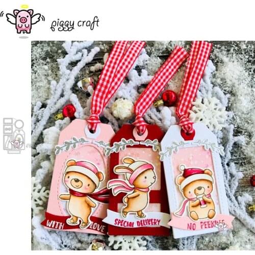 Piggy Craft metal cutting dies cut die mold Various shape label tags Scrapbook paper craft knife mould blade punch stencils dies