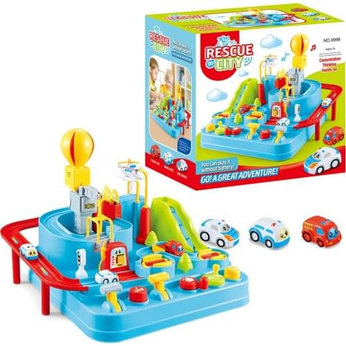 Racing Rail Car Model Racing Educational Toys Children Track Car Adventure Game Brain Game Mechanical Interactive Train Toy