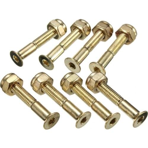 Lot of 8Pcs Screws Skateboard Nails Gold Skateboard 29mm Bolts Screws Promotion