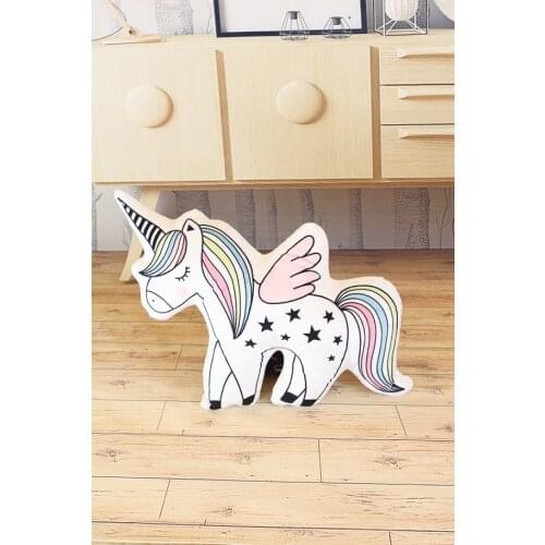 New 23*55cm Unicorn cat ice cream rainbow pillow colorful lovely room decoration comfort the sleeping baby girl cushion