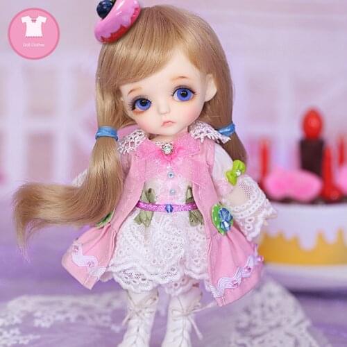 BJD Clothes 1/8 Doll Body Cute Mini Dress or Suit Beautiful Girl For Lati yellow Coco Body OUENEIFS Doll Accessories luodoll