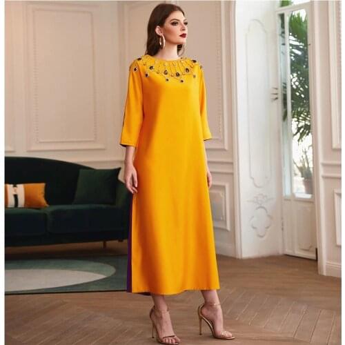 Ramadan Muslim Dress Dubai Kaftan Abayas For Women Double Sided Patchwork Color Robe African Turkey Arabic Satin Maxi Dresses