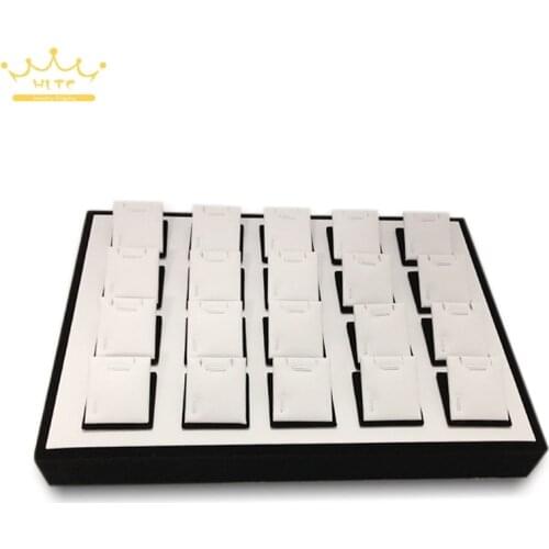 Black-and-white 20 stud earring pendant pallet pendant small jewelry flapless display box pallet necklace display stand Holder