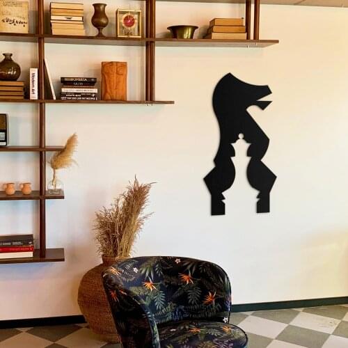 Chess Metal Black Decor Wall Art Decorative Modern Large Wall Decor for Bedroom Study Room Living Room Office Home Decoration