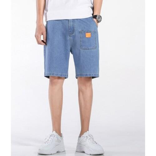 2021 Summer Mens Denim Shorts Plus Size 5XL 6XL 7XL Big Pocket Fashion Thin Loose Jeans Shorts Male Brand Youth Streetwear