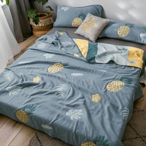 Quilt Fashion Six Layer Cotton Gauze Blanket Bed Sheet Summer Blanket Towel Comforter Super Soft Keep Warm Comfortable Thicken
