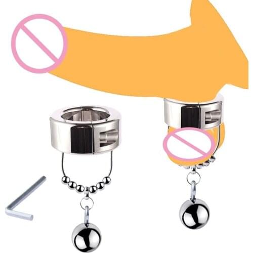 Heavy Ball Stretchers Stainless Steel Scrotum Bondage Scrotum Stretch Delay Ejaculation Training BDSM Sex Toys for Men