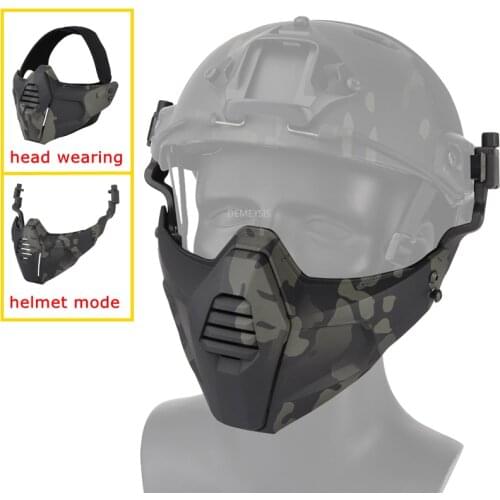 Military Shooting Mask Breathable Tactical Paintball Half Face Mask Impact Resistant Hunting Airsoft Shooting Protection Masks