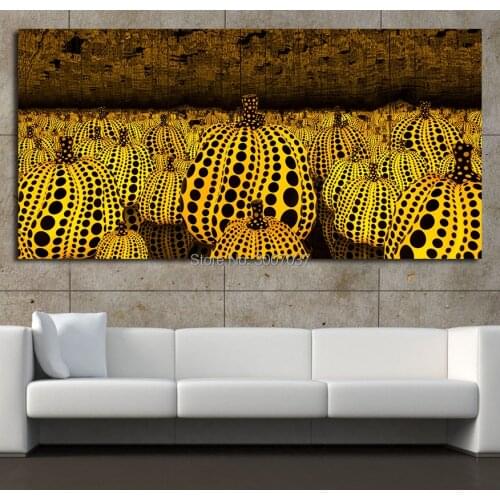 Yayoi Kusama Eternal Love I have for the Pumpkins 100% Hand Painted Oil Painting On Canvas wall Painting for Home Decor No Frame