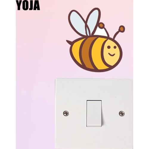 YOJA Cartoon Flying Bees Wall Sticker Colored Switch Living Room Badroom Decor PVC 12SS0189