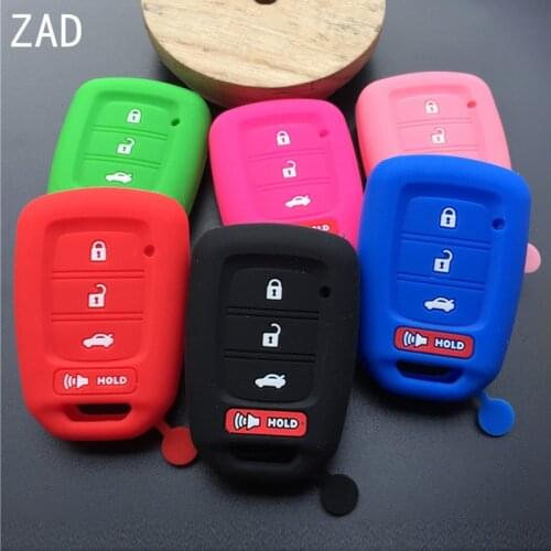 ZAD silicone rubber car key fob cover case shell cap for Honda accord CIVIC CRV jazz HR-V HRV 2013 2014 2015 2016 remote key