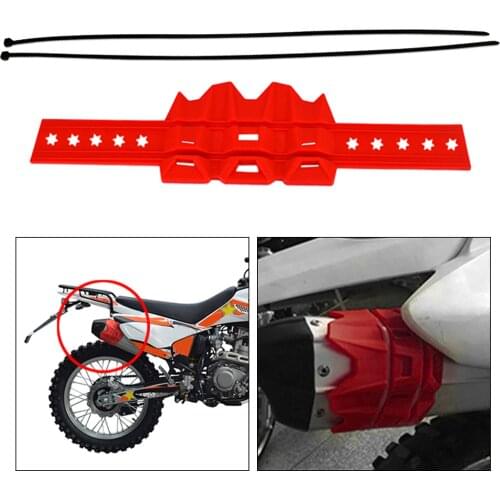 Exhaust Muffler Tailpipe Cover Guard Protector Universal for Dirt Bike Motorcross, Red