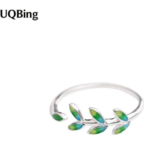 2019 Fashion 925 Sterling Silver Leaves Ring Jewelry Christmas Gift Women Jewelry Finger Rings