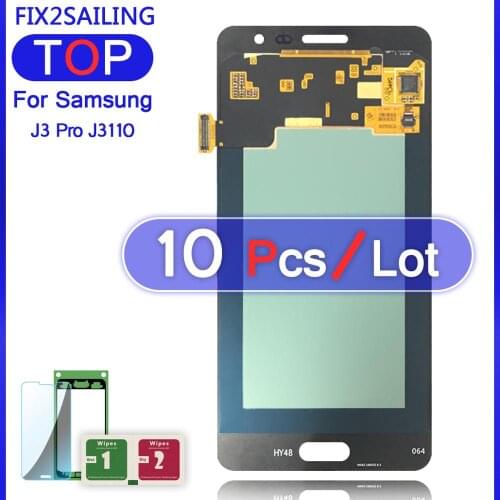 10Pcs Super AMOLED LCD Display 100% Tested Working Touch Screen Assembly For Samsung Galaxy J3P J3110 J3 pro J3119