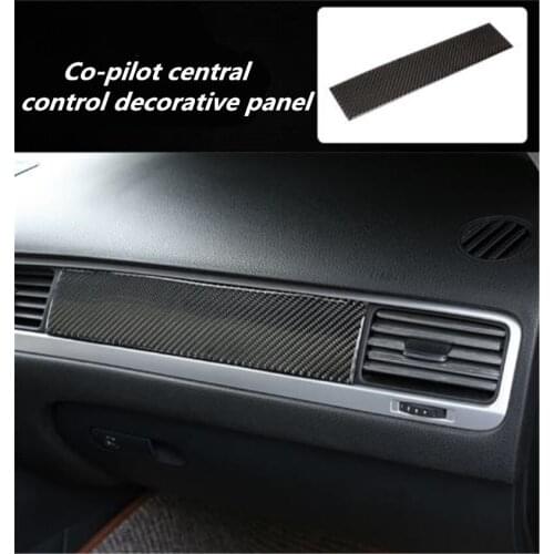 1pc Car stickers Epoxy Carbon Fiber Co-pilot central control decorative panel for 2011-2018 Volkswagen VW Touareg
