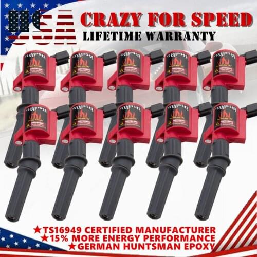 10 Pack Ignition Coils For Ford F150 F250 F350 4.6L 5.4L V8 & 6.8L V10 DG508