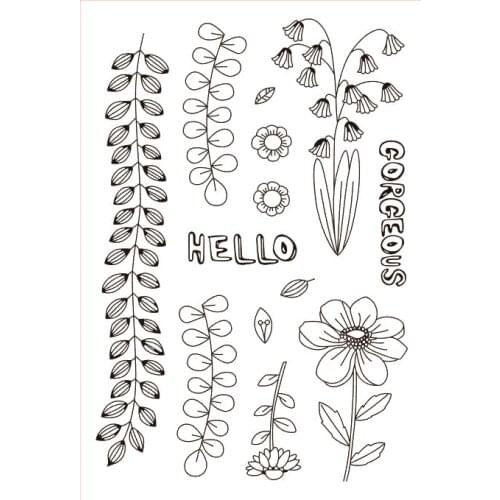 11x16 Flowers Transparent Clear Silicone Stamp Seal for DIY scrapbooking photo album Decorative clear stamp