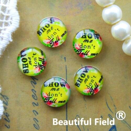 12mm 25mm 14mm 16mm 18mm 20mm Photo Glass Cabochons Round Cameo Set Handmade Settings Letter 05