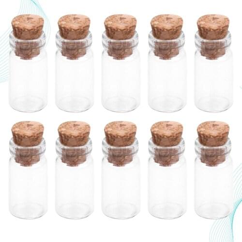 25pcs Mini Small Glass Bottles Jars With Cork Stopper Wish Jars Drift Bottle Message Sample Perfume Container Home Decoration