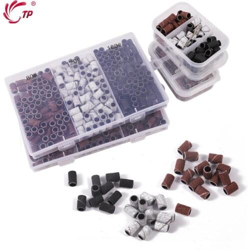 80#120#180# 210pcs Nail Drill Bits Foot Care Polishing Manicure Gel Polish Remover Replacement Tools Cutter Zebra Sanding Bands