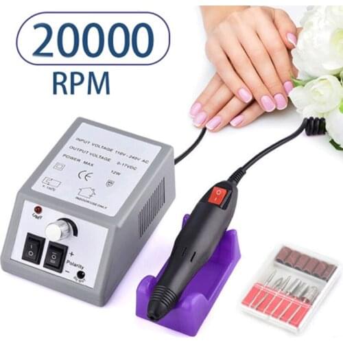 Electric Pedicure Machine Nail Drill Machine Professional Nail Master 20000RPM Nail Art File Ceramic Nail Drill Tools