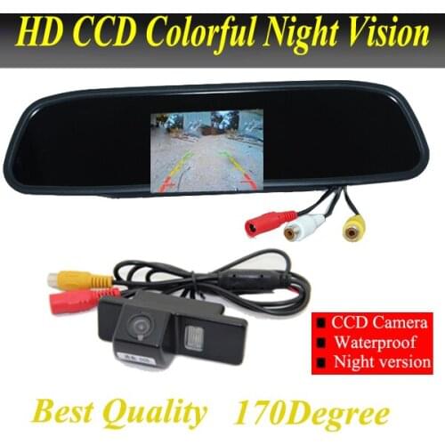 Car Rear View Camera HD 4.3 inch Rearview Mirror Car parking camera Monitor For Citroen C4/C5/ For NISSAN QASHQAI X-TRAIL