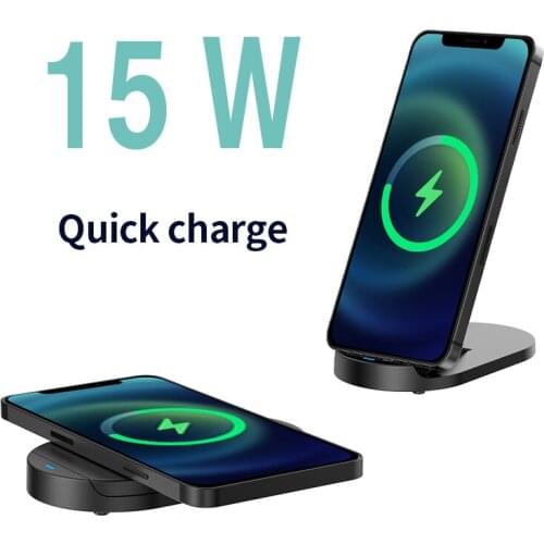 15W Qi Fast Wireless Charger Collapsible bracket charger for Samsung iPhone device for iPhone 11 12 XR X XS 8 Samsung S10/20/21