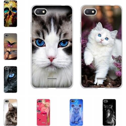For Xiaomi Redmi 6A Case Cat Protector Back Cover For Xiaomi Redmi 6A Silicone TPU Soft Fundas 5.45" Redmi6A Mobile Phone Cases